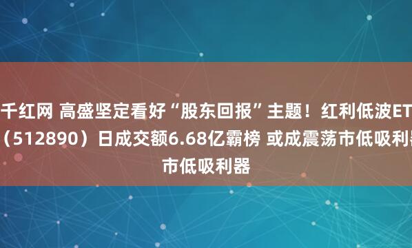 千红网 高盛坚定看好“股东回报”主题！红利低波ETF（512890）日成交额6.68亿霸榜 或成震荡市低吸利器
