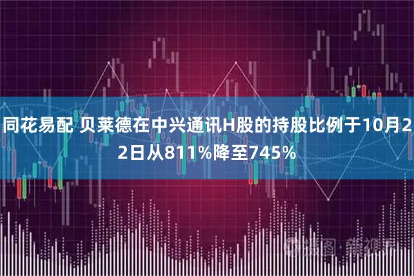 同花易配 贝莱德在中兴通讯H股的持股比例于10月22日从811%降至745%