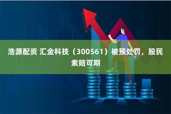 浩源配资 汇金科技（300561）被预处罚，股民索赔可期